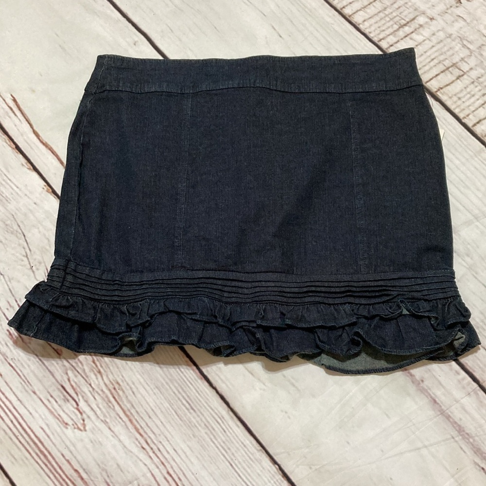 Angels Kiss Juniors denim mini skirt with little ruffles size 13 NWT Y2K